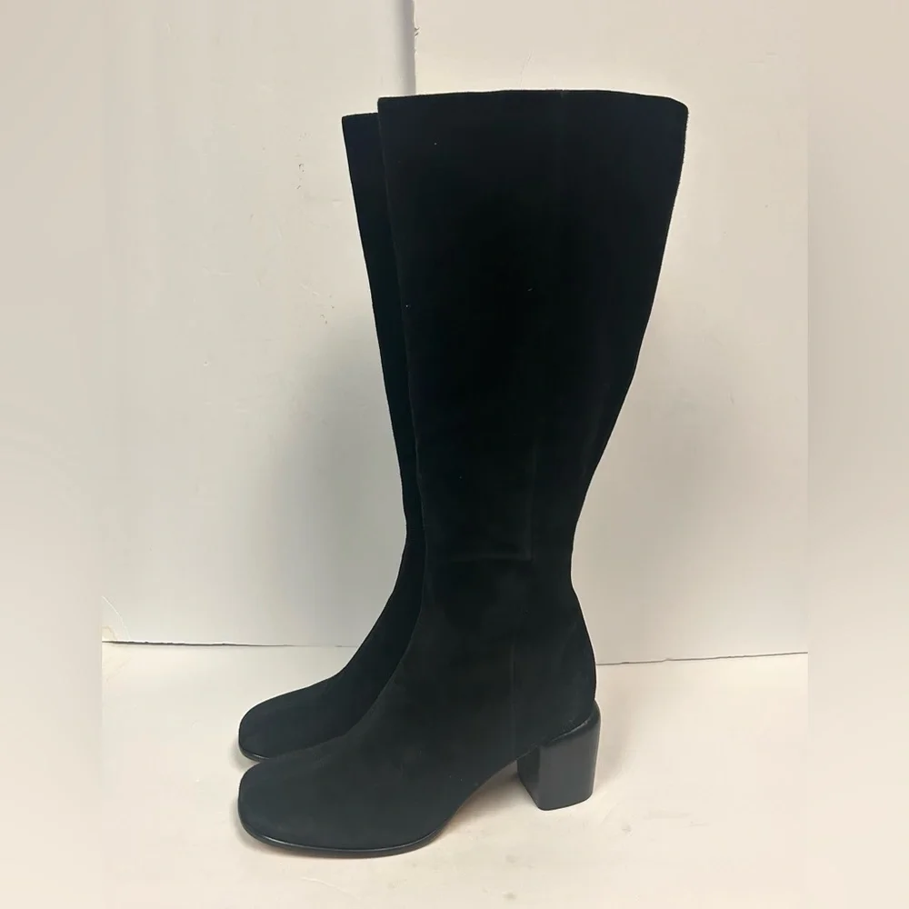 NEW Vince Boots Knee High Black Suede Women US 9.5 EU 40.5 Tall Maggie Classic - Picture 2 of 13